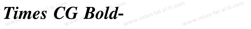 Times CG Bold字体转换